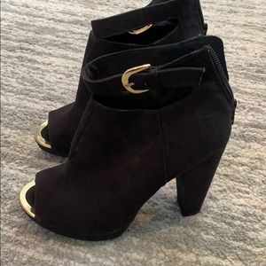 H&M heels with gold detail